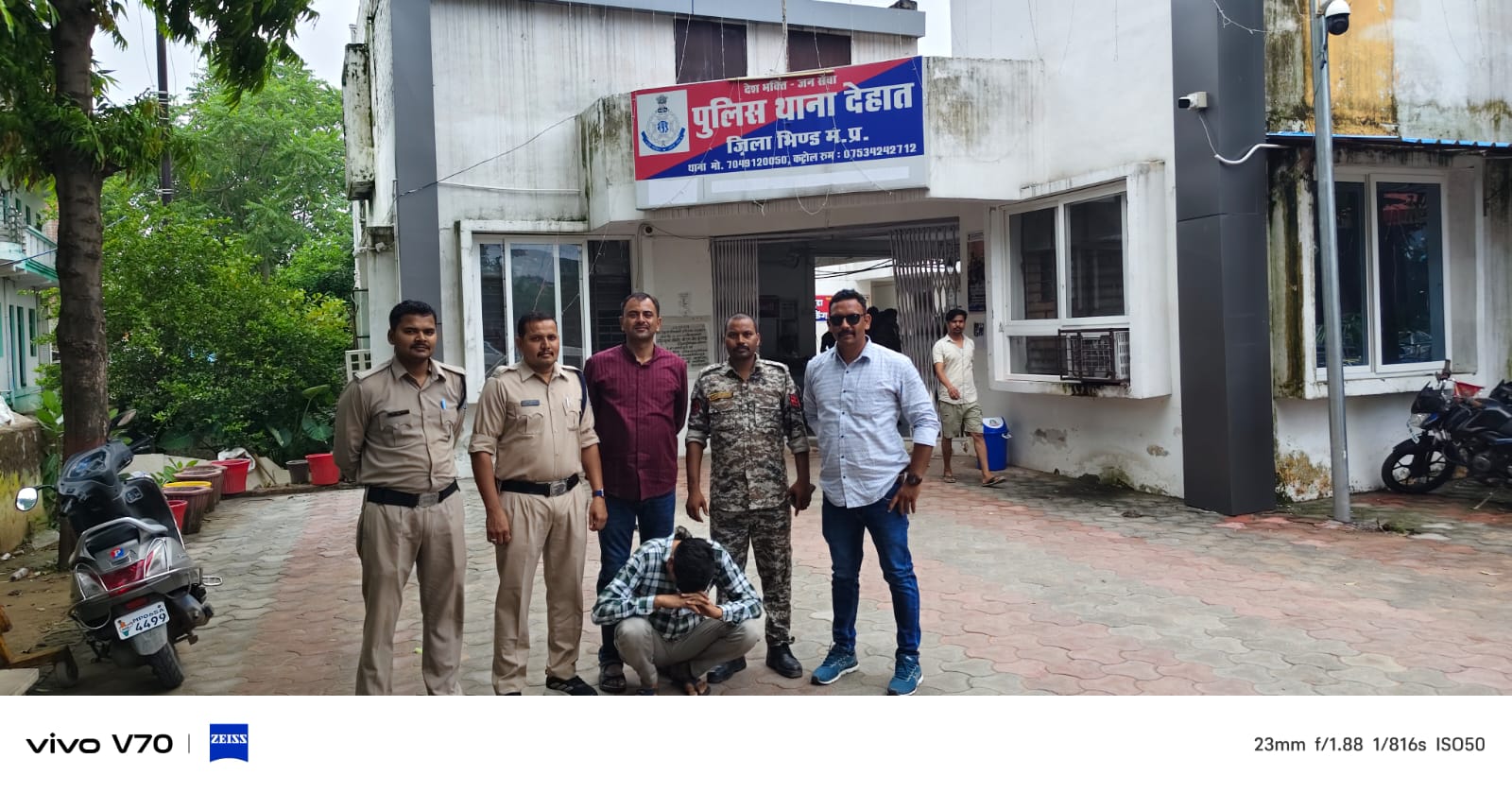 14 साल से फरार 10 हजार का ईनामी वारंटी चढ़ा हत्थे, भिंड के देहात थाना पुलिस की कार्यवाही