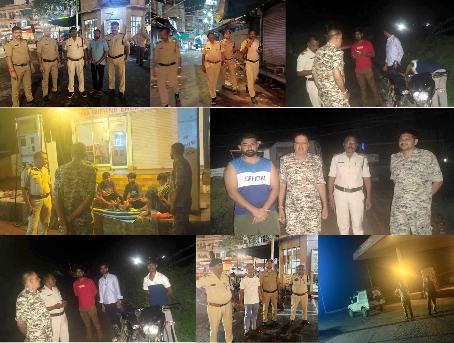 ग्वालियर में पुलिस की देर रात कॉम्बिंग गश्त: 190 फरार वारंटी गिरफ्तार, 252 गुण्डे-हिस्ट्रीशीटरों के ठिकानों पर दबिश
